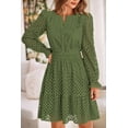thumbnail image 4 of Minivestido PRETTYGARDEN 2025, manga larga, cuello en V, para mujer, 4 of 9