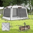 thumbnail image 3 of Outsunny Screen Tent, 12' x 12' Screen House with UV50+ Protection, White, 3 of 10