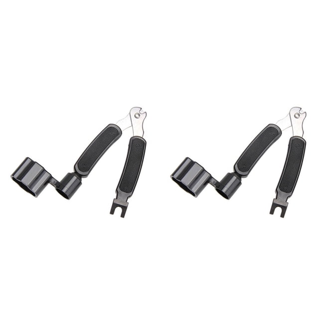 2X Integrated Bridge Pin Puller for Acoustic Instruments Pro Winder String Winder & Cutter Guitar Banjo Mandolin Tool