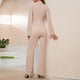 thumbnail image 2 of Mono De Mujer Mono De Pantalones Largos Mono Informal Mono De Ajuste Holgado Mono De Color Puro ANGGREK Albaricoque, 2 of 6