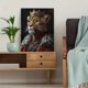 thumbnail image 5 of Qisvanset 12x16 Inch Crown Leopard Canvas Wall Art, Luxurious Wild Animal Elegant Home Wall Decor, 5 of 8