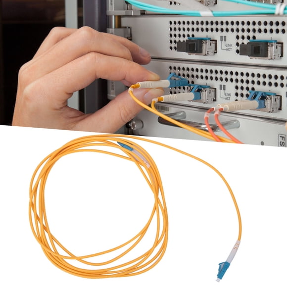 Fiber Patch Cable  1310 to 1550nm, LC UPC to LC UPC Single Mode Optical Fiber Patch Cable Cord, LC to LC Fiber Optic Cable Cord, 2PCS
