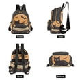 thumbnail image 4 of FORMRS Mini Backpack Purse for Women Quilted Travel Daypack Casual Shoulder Bag, Orange Halloween Cat, 4 of 7