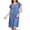 Blue, variant on Womens Satin Ruffle Sleeve Nightgown Loose Fit Round Neck Silk Feel Sleep Dress Casual Comfy Soft House Dress Plus Size Loungewear