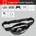 thumbnail image 5 of Switch Travel Bag for Nintendo Switch / Switch OLED / Switch Lite White Grey Digital Camo Fanny Pack Around The Waist Bag Carrying Hip Pouch for Console, Dock, Joy Cons, Cables and Accessories, 5 of 8