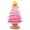 Light Pink, variant on Handmade Crochet DIY Mini Christmas Tree Ornaments, Knitted Finished Product Xmas Tree with 7 Layers and Wooden Base for Christmas Party Home Office Table Decor (Green)