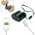 thumbnail image 2 of USB Hand Crank Charger, Dynamo Emergency Phone Charger, 6V Max Output, Built-in LED, Lightweight Compact for Travel, 2 of 3