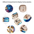 thumbnail image 2 of PhooArto Small Jewellery Box, Cute Galaxy Donuts Dogs Portable Travel Mini Jewelry Case for Women Leather Ring Organizer, 2 of 5