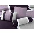 thumbnail image 3 of Chezmoi Collection 7-Piece Medallion Patchwork Comforter Set, Full, Lavender/Purple/Gray, 3 of 5