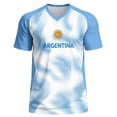thumbnail image 2 of Men's Fashion Casual Soccer Argentina Style Soccer Printed Sport Breathable Short Sleeve Tops, 2 of 7
