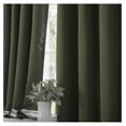 thumbnail image 3 of Huang zhong wen Premium Flame Retardant Thermal Insulated Fire Retardant Blackout Curtain - Antique Bronze Grommet Top - Moss - 52" W x 96" L - (2 Panel), 3 of 9