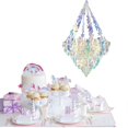 thumbnail image 3 of Hanging Decorations Iridescent Chandelier Shaped Ornament for Birthday for Frozen Theme Party Princess Rainbow Show Deco, 3 of 4