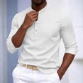 thumbnail image 5 of Yaoyar Men's Henley Shirt Long Sleeve Loose Button up Shirts Basic Tee 2026 Summer Hippie Casual Beach, 5 of 8