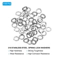 thumbnail image 3 of Uxcell M3 316 Stainless Steel Spring Lock Washer Split Lock Washer Lock Metal Washers for Screws Bolts 100 Pack, 3 of 7