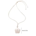 thumbnail image 5 of XISAOK Long Rope Chain Flower Necklace Plum Blossom Shell Pendant Clavicle Holiday, 5 of 9