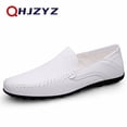 thumbnail image 3 of Luxury Leather Men Shoes Casual Italian Soft Men Loafers Handmade Moccasins Breathable Slip on Boat Shoes Zapatos Hombre, 3 of 6