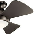 thumbnail image 2 of Kichler Sola 34" Olde Bronze Integrated LED Flush Mount Outdoor Ceiling Fan with Wall Control, 2 of 9
