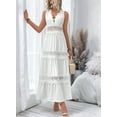 thumbnail image 4 of Women'S Dress Guipure Lace Insert Ruffle Hem Dress Dress for Women White L, 4 of 7