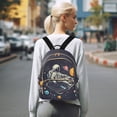 thumbnail image 7 of FORMRS Mini Backpack Purse for Women Quilted Travel Daypack Casual Shoulder Bag, Black Record, 7 of 7