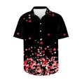 thumbnail image 3 of BiZtdJrK Hoy Oferta Flash Mens Graphic T-Shirts, 2025 Valentine Day Gift Funny Graphic Loose Fit Lapel T-Shirts Summer Beach Top Multicolor S, 3 of 6