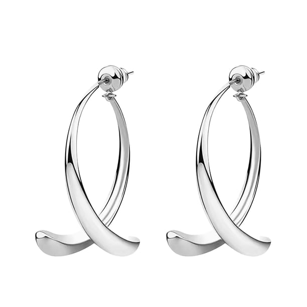 Pendientes de viento frío Pendientes de temperamento ligeros y curvos Pendientes de mujer