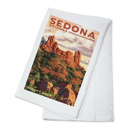 - Sedona, Arizona - Snoopy Rock - Lantern Press Artwork (100% Cotton Kitchen Towel)