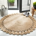thumbnail image 2 of SAFAVIEH Natural Fiber Algernon Geometric Area Rug, Natural, 3' x 3' Round, 2 of 7