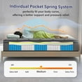 Mattress 14 inch Hybrid Gel Memory Foam and Pocket Spring Mattress, California King Size, Cool