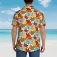 thumbnail image 6 of Xecao Fall Maple Leaves print Hawaiian shirt - a stylish short-sleeve button-down for men, perfect for casual beach and tropical outings., 6 of 9
