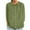 Green, variant on JSheng Women's New 3/4 Sleeve Tops Fashable Casual Lace Neckline Solid Color Pullover Casual Top
