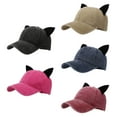 thumbnail image 5 of Subculture Casual Sport Hat Modern Baseball Hat Kitten Ears Adjustable Hat for Travel Fitness Workout, 5 of 9