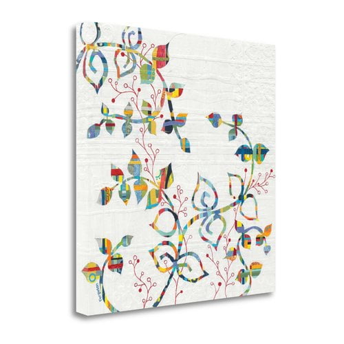 Tangletown Fine Art 'Rainbow Vines with Berries' Graphic Art Print on Canvas