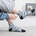 thumbnail image 2 of Fuzoiu Lilies Flowers Print Adult Socks, Crew Moisture-wicking Socks, Unisex Cushion Crew Socks,Casual Sports Ankle Socks, 2 of 7