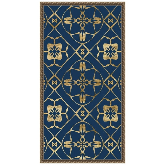 Amanti Art Motif on Blue XIII Framed Canvas Wall Art Print