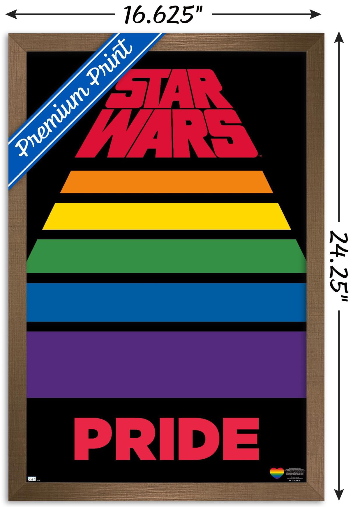 Star Wars: Saga - Scroll Pride Wall Poster, 14.725" x 22.375" Framed