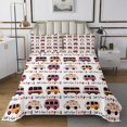 thumbnail image 1 of Erosebridal Cute Pink Camper Travel Trailer Coverlet Set Queen, Let's Go Camping Print Bedding Set 3 Pieces, 1 of 5