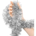 thumbnail image 4 of Christmas Tinsel Garland Holiday Home Display Wall Hanging Door Mantel Indoor Outdoor Winter Party Family Friends Seasonal Decoration, 78.7 inch 3-Piece A77, 4 of 5