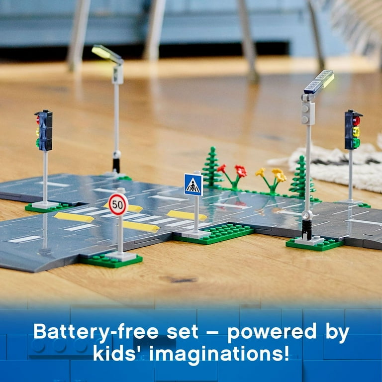 LEGO City Road Plates Building Toy Set 60304, with Traffic Lights