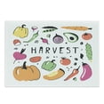 thumbnail image 1 of Harvest Cutting Board, Drawing Food Pumpkin Pepper Carrot Onion Eggplant Potato Radish Avocado, Decorative Tempered Glass Cutting and Serving Board, in 3 Sizes, by Ambesonne, 1 of 2