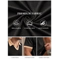 thumbnail image 6 of RICHCOIN Polo Shirts for Men V Neck Short Sleeve Golf Shirts Casual Textured Knit Old Money Tops, 6 of 7
