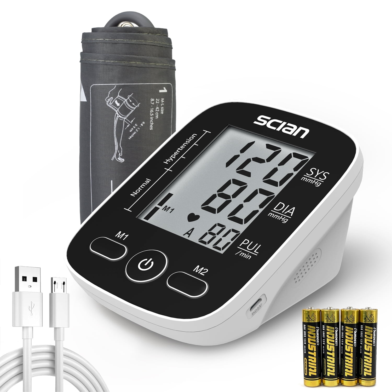 Scian Blood Pressure Monitor Upper Arm Automatic Digital BP Cuff Gauge Machine