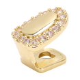 thumbnail image 1 of Hip Hop False Tooth Decoration, Gold Plated Brass, Fits Most Sizes, Easy to Wear, Tweezers and Wax Included, 1 of 8