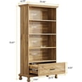 thumbnail image 4 of Tribesigns 71 inch Oak Bookshelf with Drawer, 6-Tier Freestanding Storage Shelf for Adults, Living Room, 4 of 8
