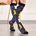 thumbnail image 5 of FORMRS Womens Knee High Socks Casual Long Thick Travel Daily Wear, 1 Pair, Halloween Colorful Ghosts, 5 of 6