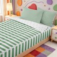 thumbnail image 3 of Erosebridal Minimalist Striped Zipper Queen Comforter Set with Fitted Sheet and 2 Pillowcases,Geometric Lines Pattern Zipper Bedding Set,Reversible,4 Pieces, 3 of 7