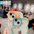 thumbnail image 4 of Compatible with iPhone 11 Pro Max Case, Cute Little Monsters Lens Curly Wave Transparent Soft Silicone Shockproof Bumper Case for iPhone 11 Pro Max, Blue, 4 of 8