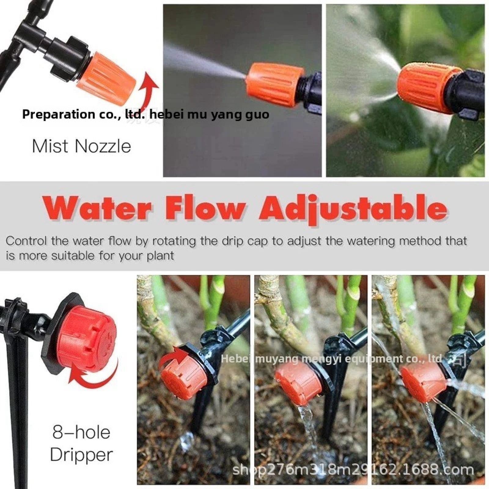 1181.1inch DIY Automatic Watering System Drip Irrigation Kit, Suitable for Balcony Flower Pots Smart Watering Drip Tubes