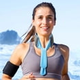 thumbnail image 3 of Yvsxxv Cooling Bandana, Water Absorbent Neck Wrap, Unisex Summer Outdoor Accessory, Grey+Blue, 1 Pc, 3 of 7