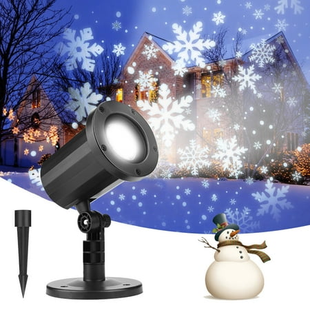 Christmas Projector Light - 180° Rotation Projector Snow Projector Lamp Indoor Outdoor Holiday Lights Waterproof LED Light for Halloween Christmas Wedding Home Party Garden Landscape Wall Decorations