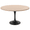 Light Natural, variant on LeisureMod Verve Mid-Century Modern Dining Table with a 48" Round MDF Tabletop and Black Steel Pedestal Base for Kitchen and Dining Room, Black